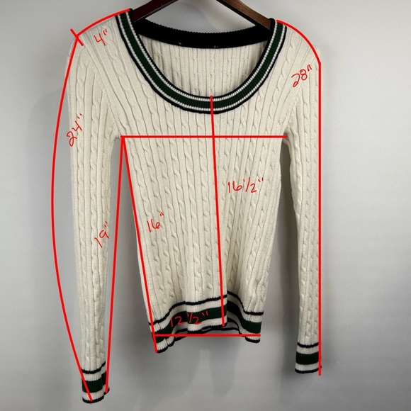 Cable Knit Varsity Sweater – Women’s Small (Republic Clothing Corp) - Picture 7 of 7